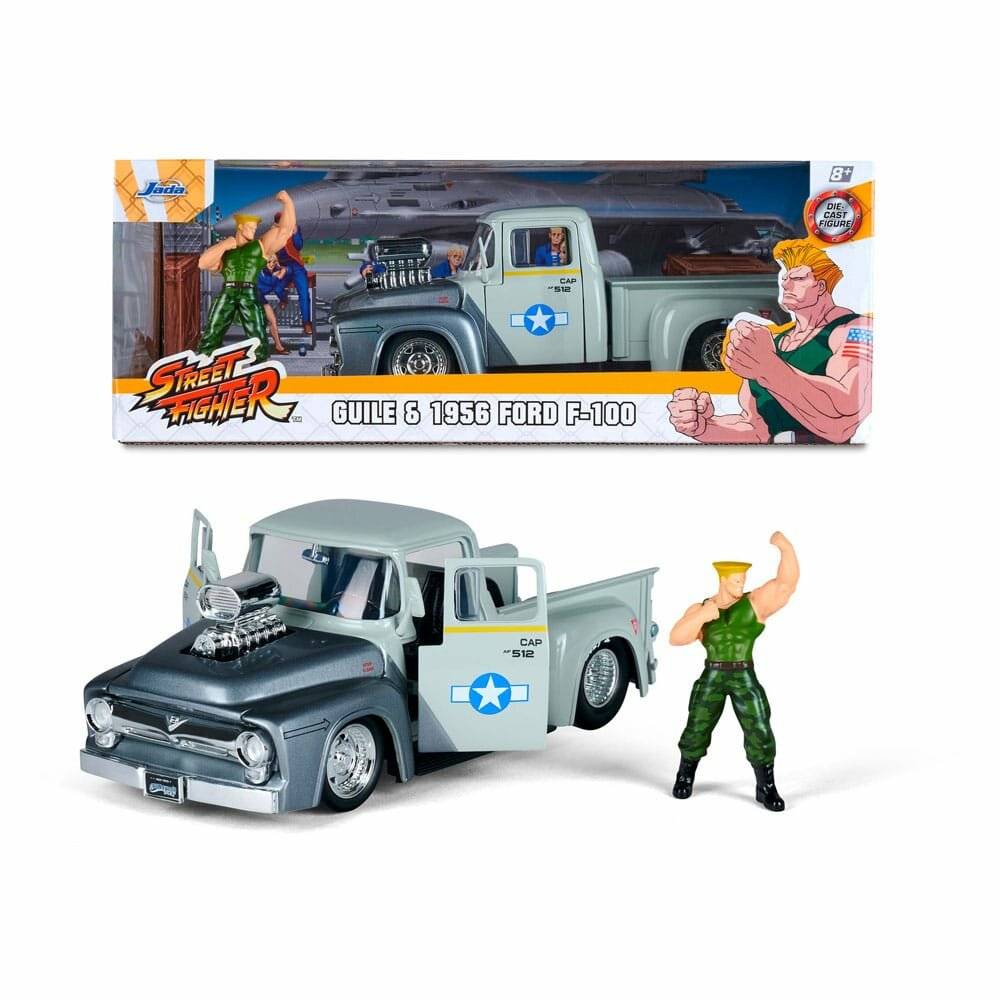 Street Fighter II 1956 Ford Pickup Car Guille Figur 1:24