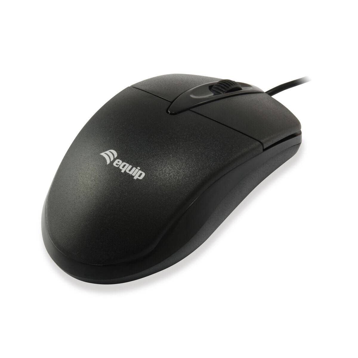 Equip Optische Maus USB Desktop Rechts-Linkshänder schwarz