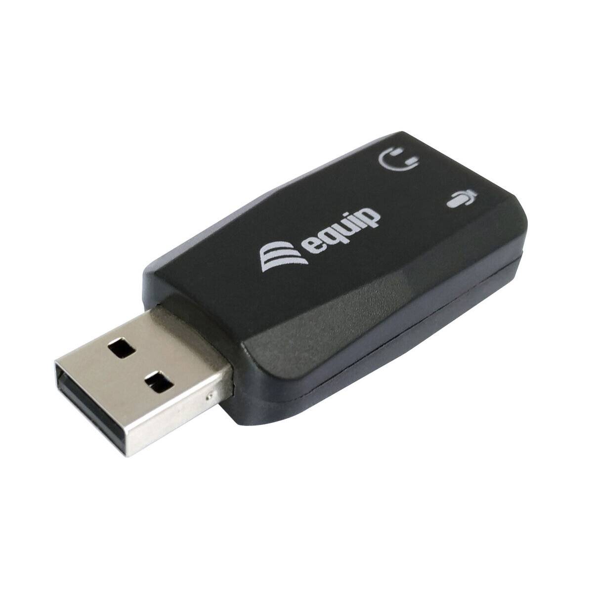 Equip Soundkarte USB 2x3.5mm stereo Mic-In Line-Out extern