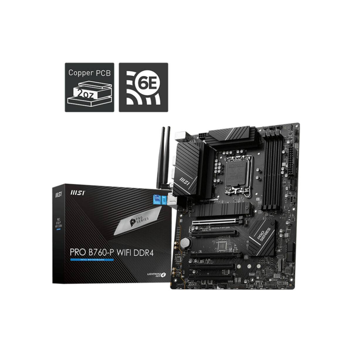 MB MSI PRO B760-P Wifi DDR4 (B760,S1700,ATX,Intel)