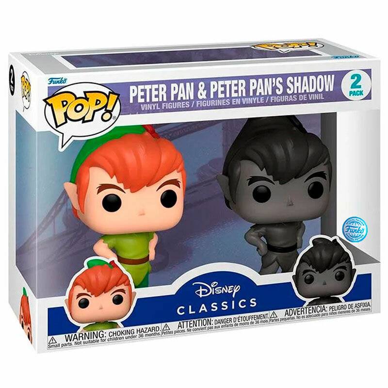 POP Pack 2 Figuren Disney Peter Pan - Peter Pan & Peter Pans Schatten Exklusiv