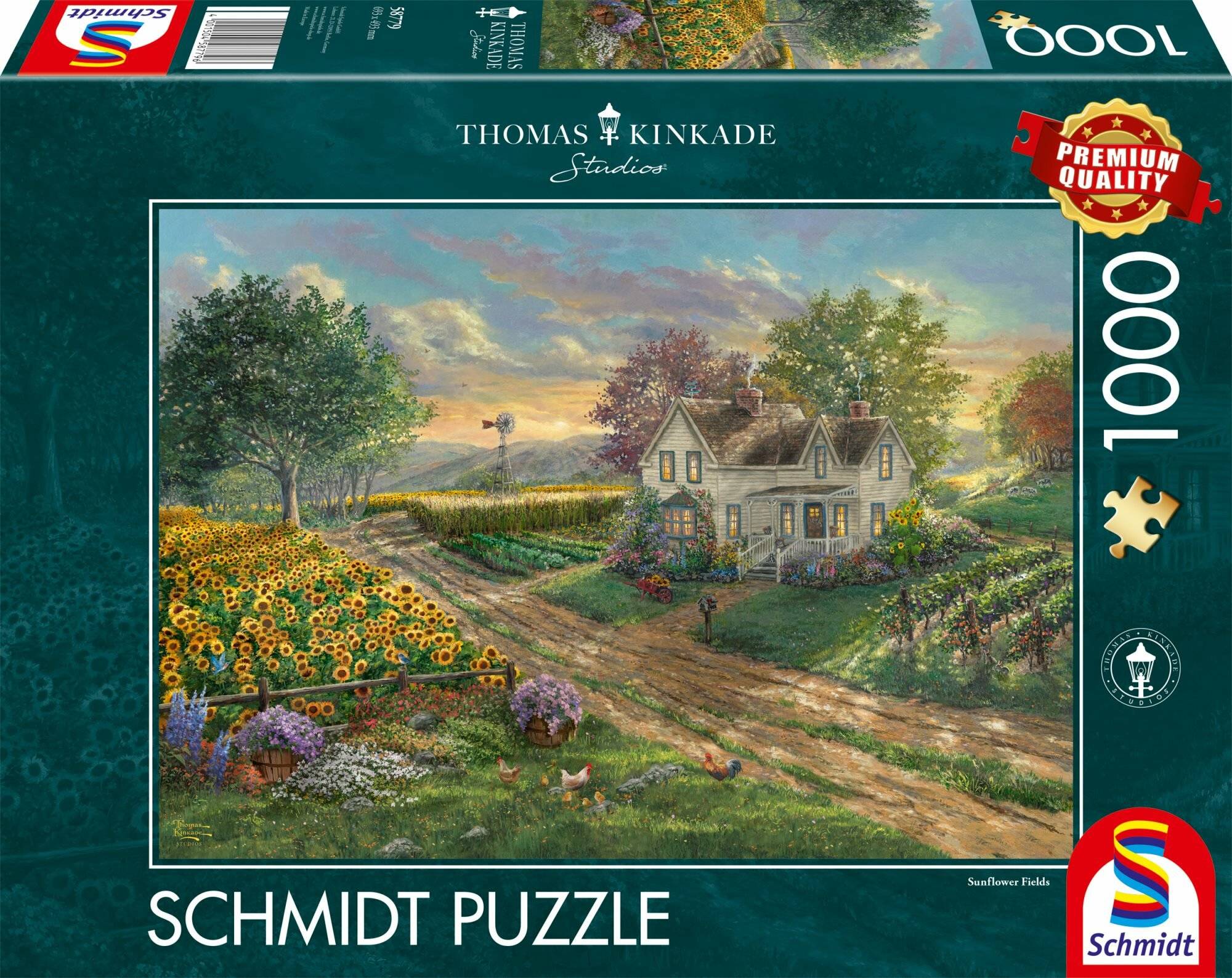 Thomas Kinkade Studios: Sonnenblumenfelder (1000 Teile)