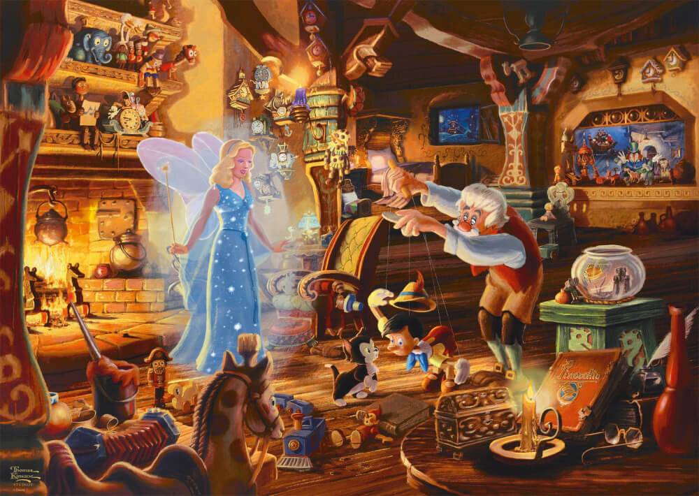 Thomas Kinkade Studios: Disney Dreams Collection - Geppettos Pinocchio (1000 Teile)