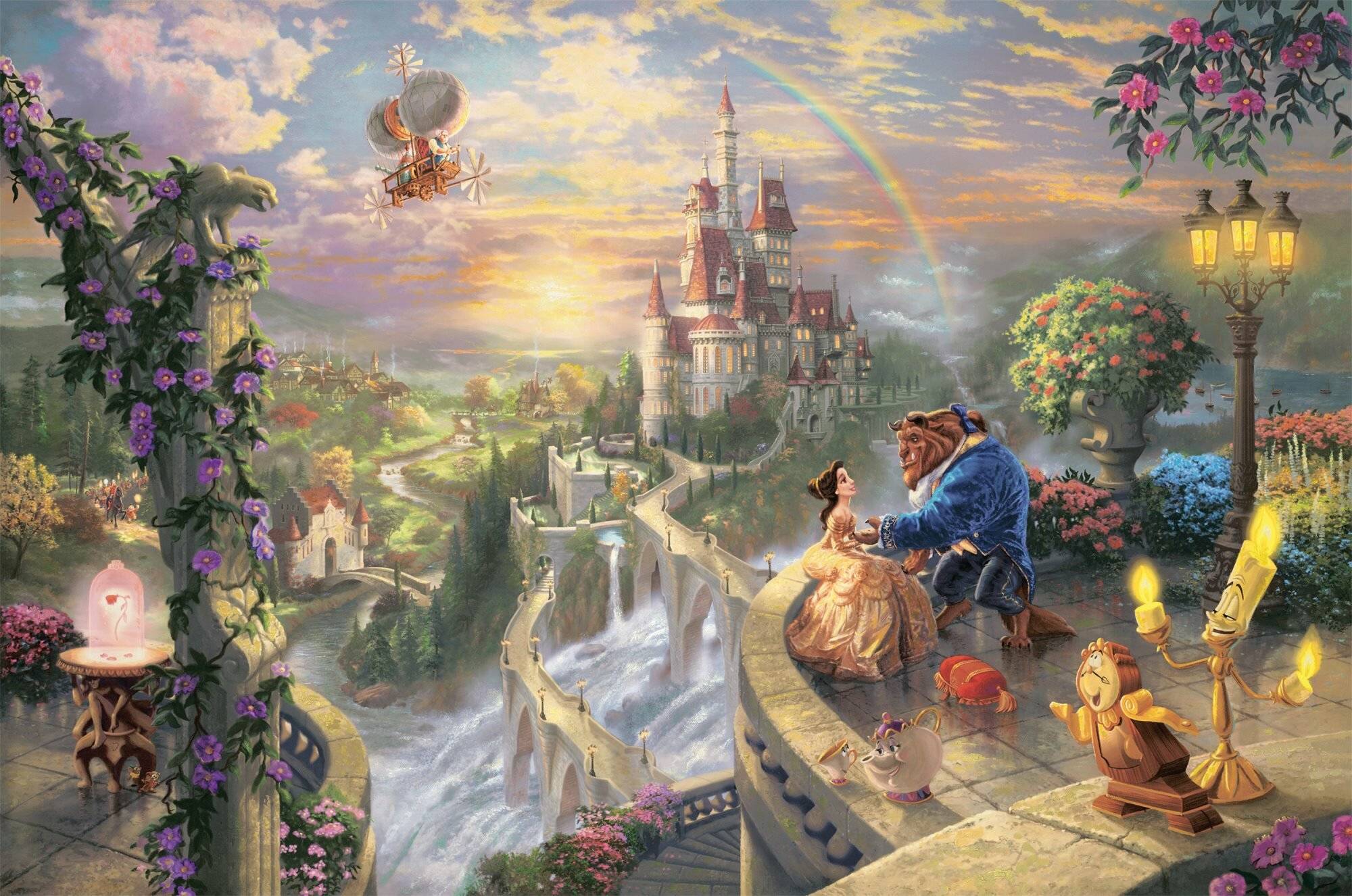 Schmidt Spiele Schmidt Spiele Puzzle Thomas Kinkade Disney Die Schö ne und das Biest 1000 Teile