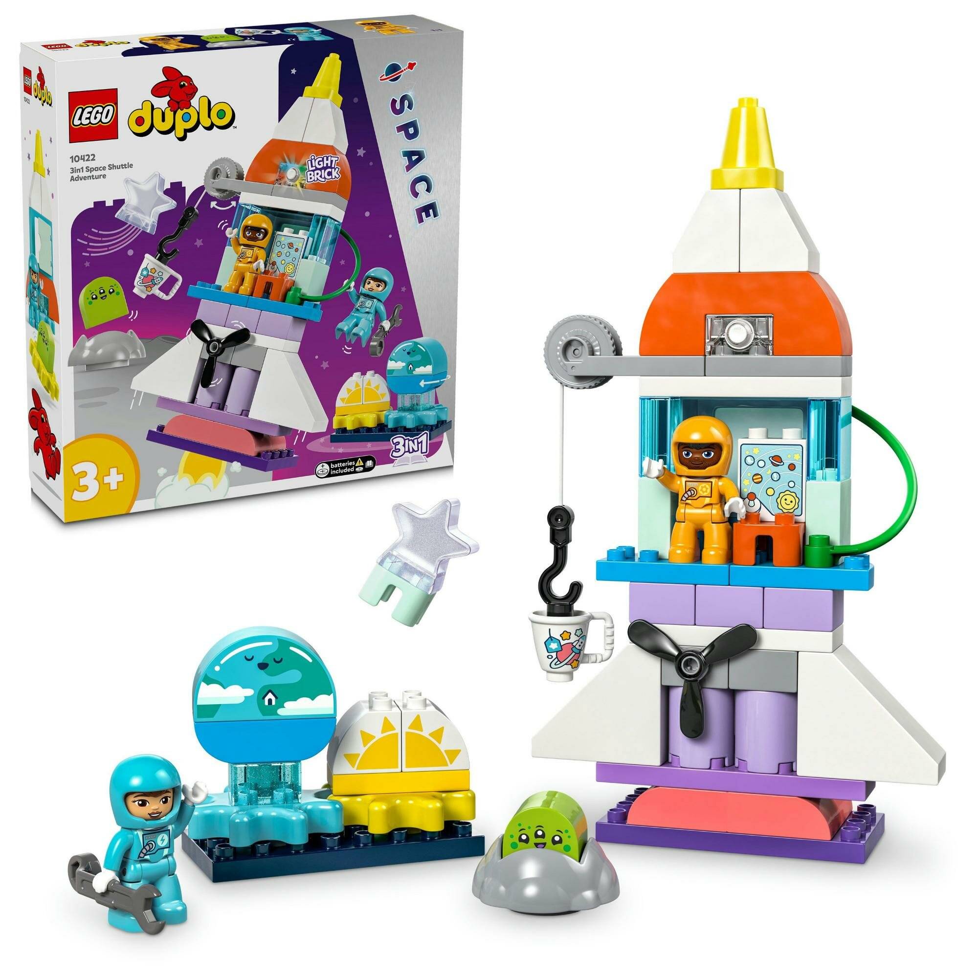 10422 DUPLO 3-in-1-Spaceshuttle für viele Abenteuer