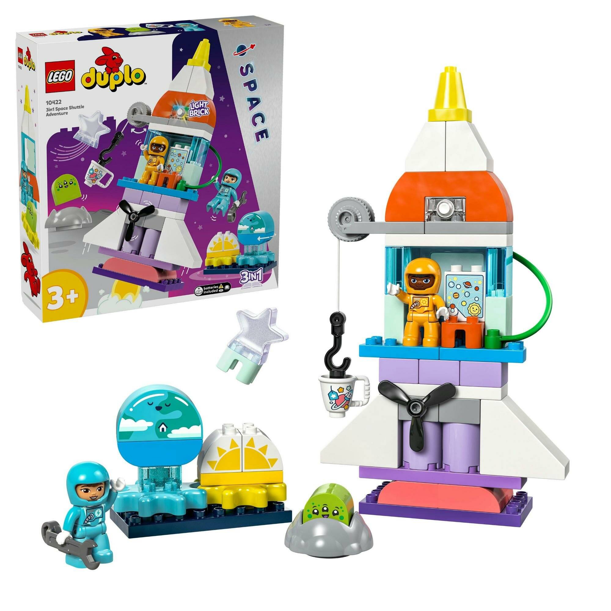 10422 DUPLO 3-in-1-Spaceshuttle für viele Abenteuer