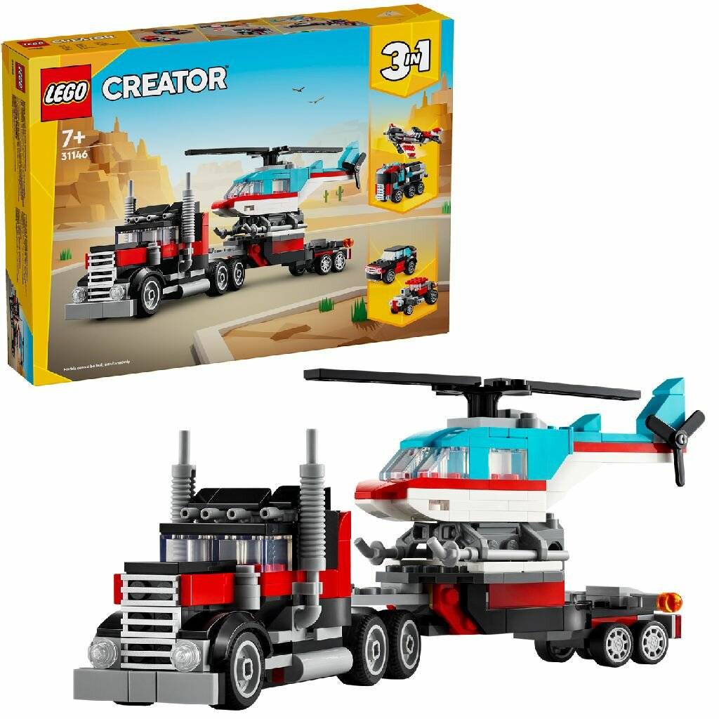 LEGO 31146 Tieflader mit Hubschrauber