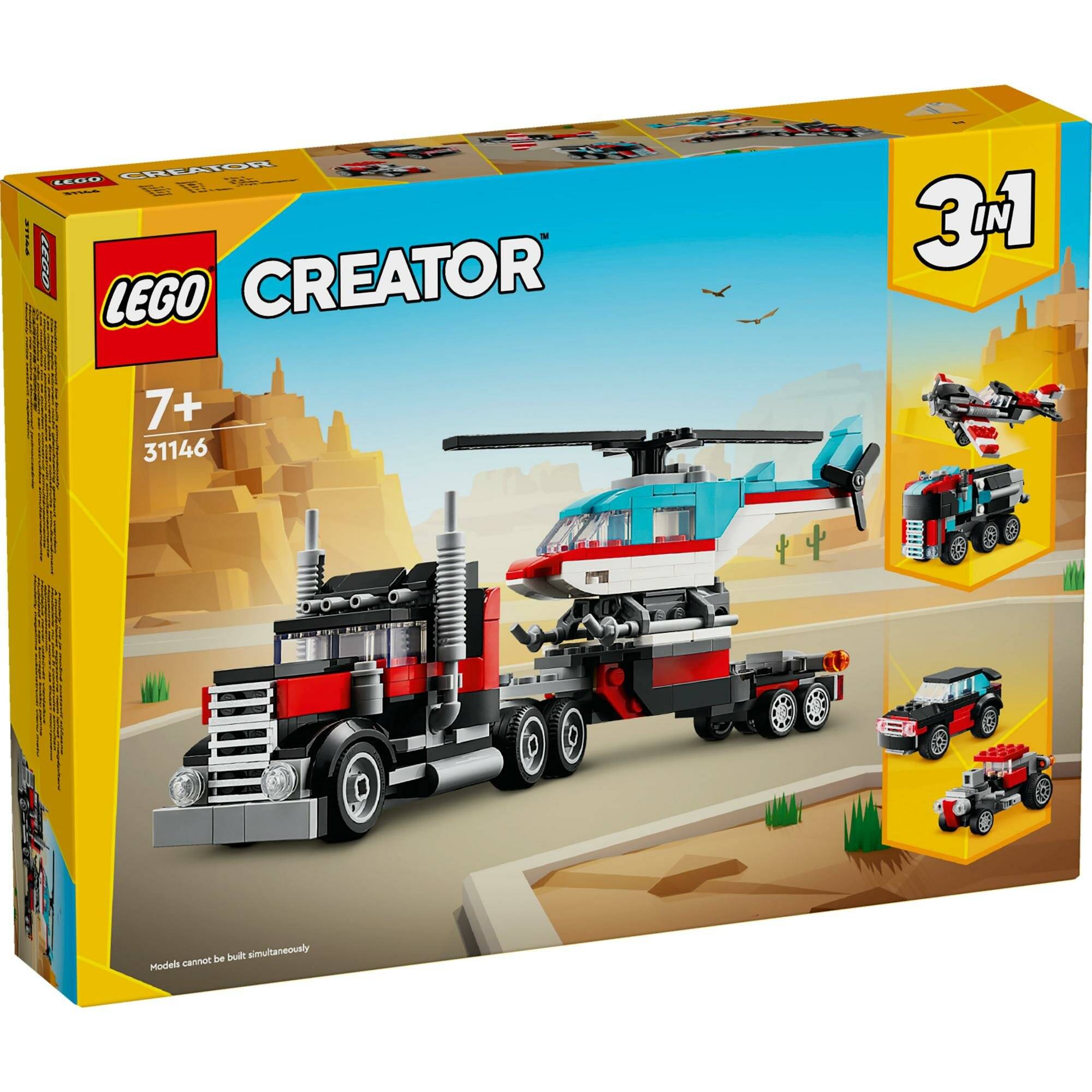 LEGO 31146 Tieflader mit Hubschrauber
