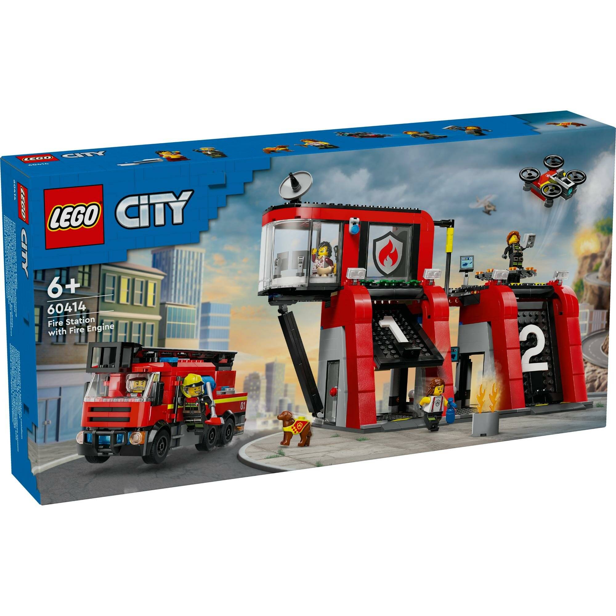 60414 City Feuerwehrstation mit Drehleiterfahrzeug
