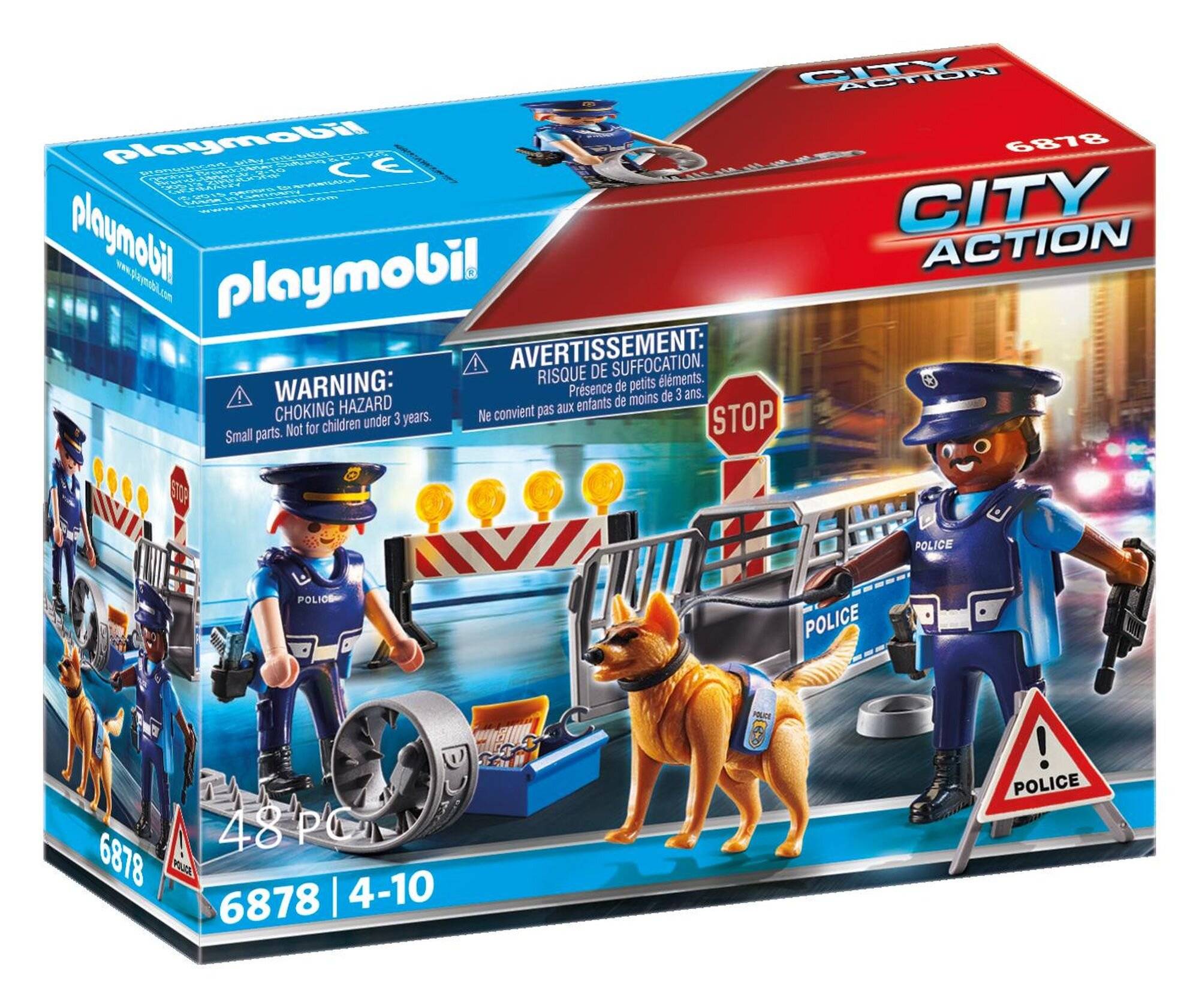 PLAYMOBIL 6878 City Action Polizei-StraÃ  ensperre, Konstruktionsspielzeug