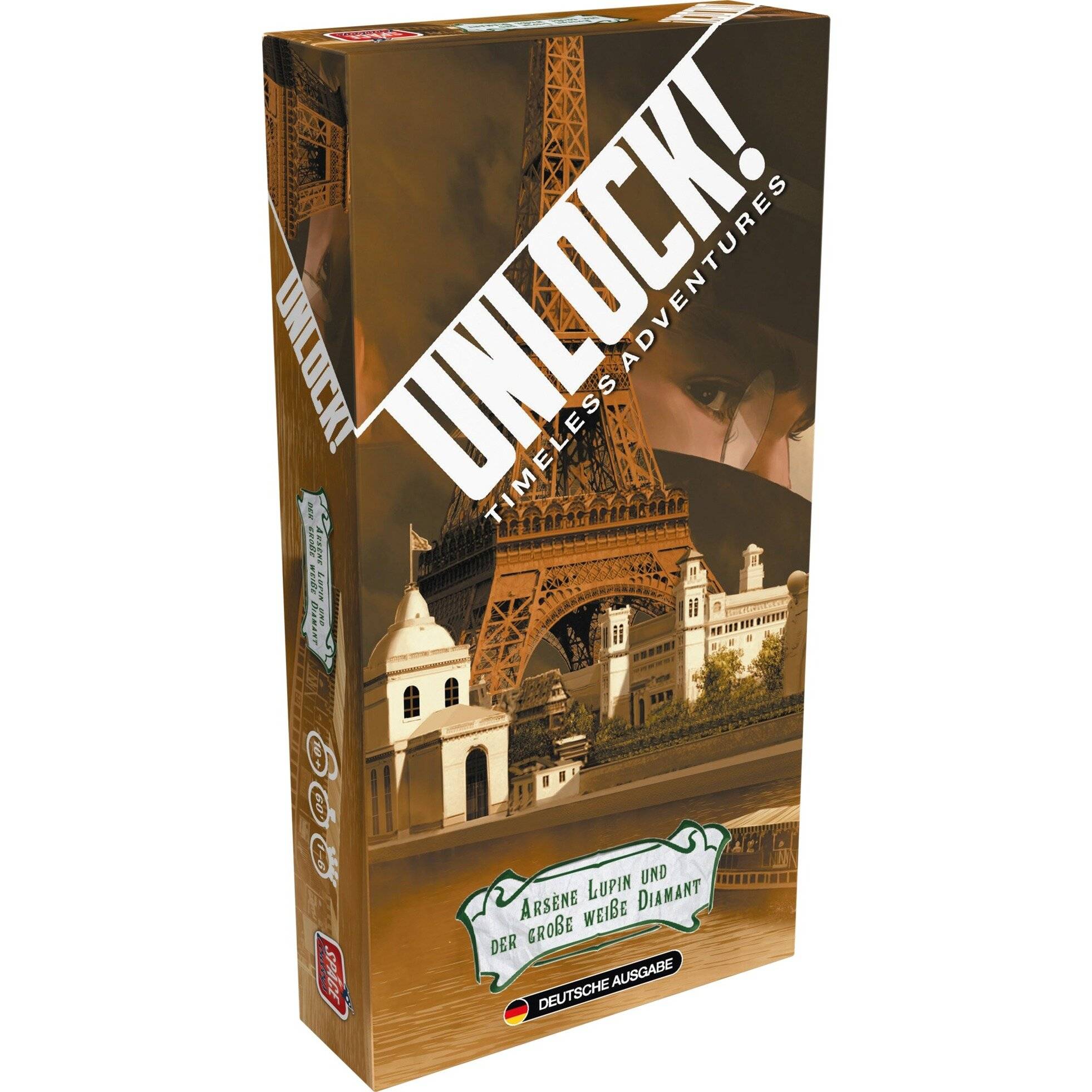 Asmodee Unlock! - ArsÃ ¨ ne Lupin und der groÃ  e weiÃ  e Diamant, Partyspiel