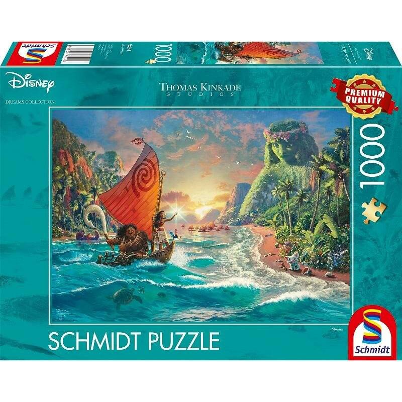 Schmidt Spiele Puzzle 1000 Teile Kinkade Disney Vaiana Mona