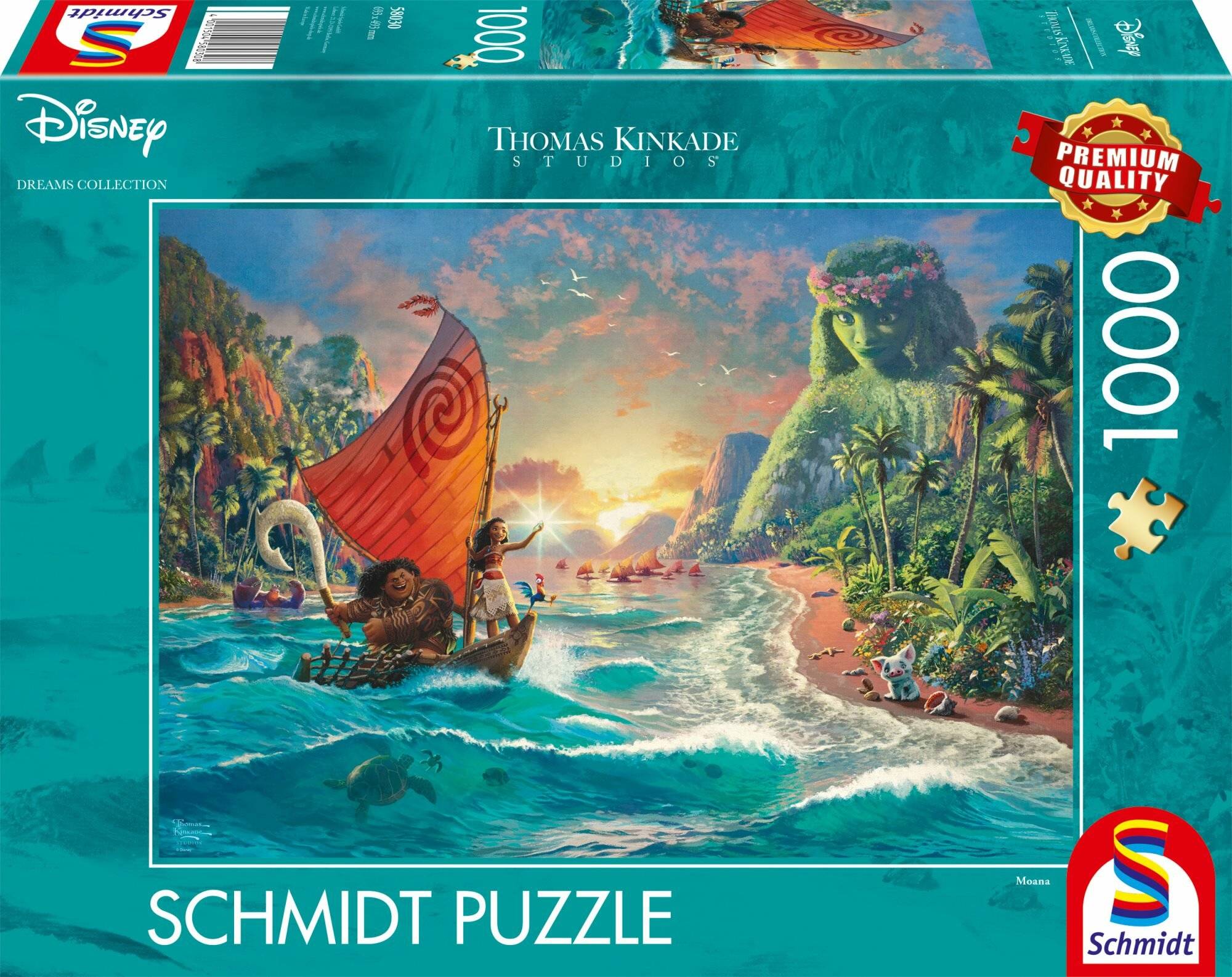 Schmidt Spiele Puzzle 1000 Teile Kinkade Disney Vaiana Mona