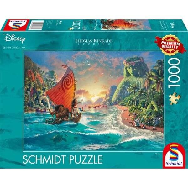 Schmidt Spiele Puzzle 1000 Teile Kinkade Disney Vaiana Mona