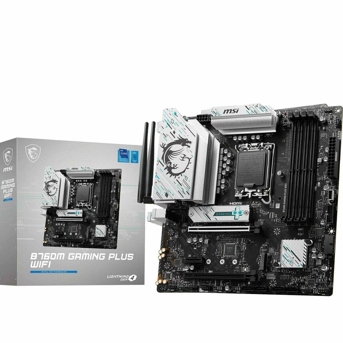 MSI B760M GAMING PLUS WIFI, Mainboard (schwarz/silber)