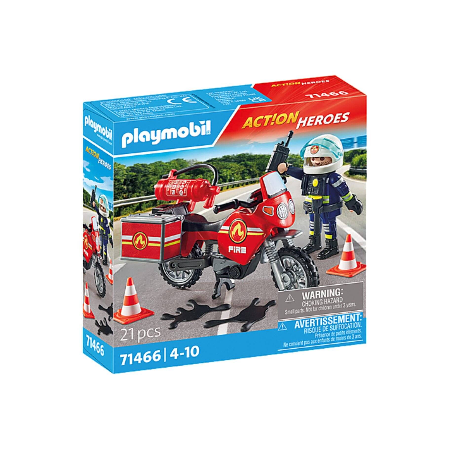 PLAYMOBIL 71466 Feuerwehrmotorrad am Unfallort