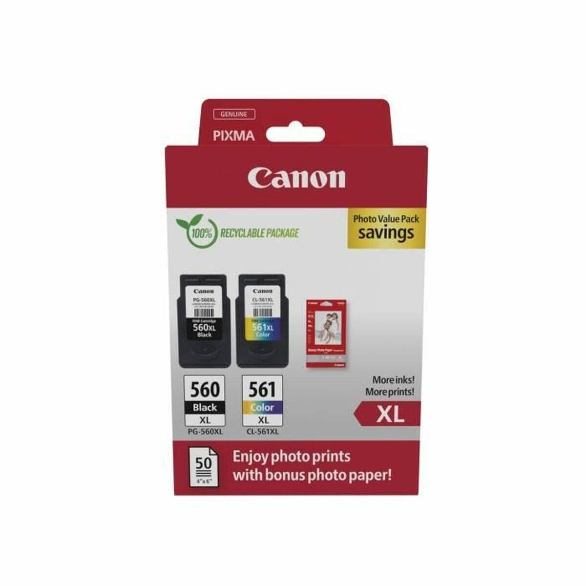 Canon Patrone Canon PG-560XL+CL-561XL +50x10x15cm Fotopapier