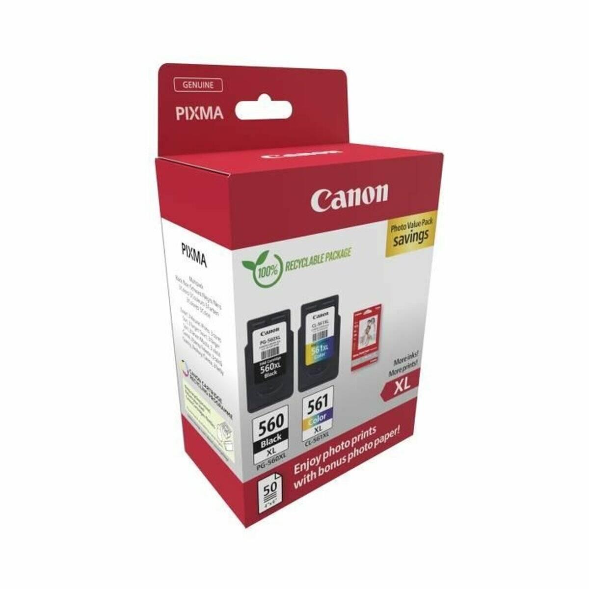 Canon Patrone Canon PG-560XL+CL-561XL +50x10x15cm Fotopapier