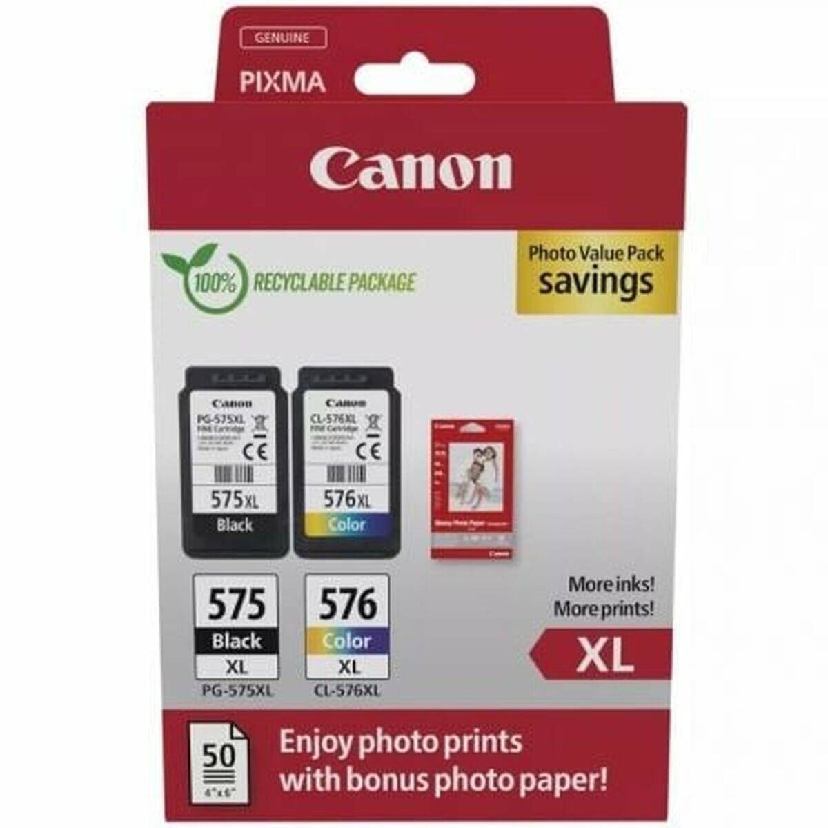 Canon Patrone Canon PG-575XL+CL-576XL +50x10x15cm Fotopapier