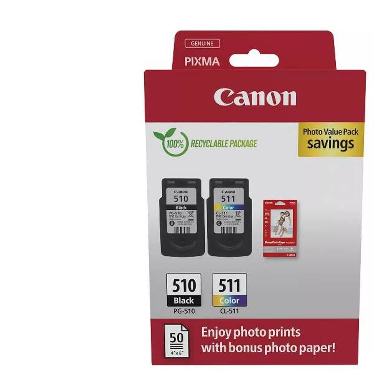 Canon Canon PG-510 CL-511 PG510 CL511 Photo Paper Value Pack 2er-Pack 2erPack (2970B017)