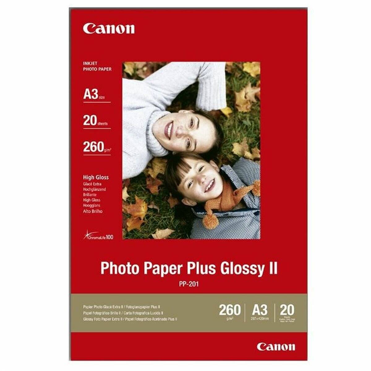 Canon PP-201 A 3 20 Blatt 265 g Photo Paper Plus Glossy II