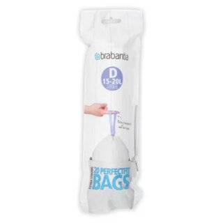 Brabantia PerfectFit Müllbeutel Typ D, 15-20 L, 20 Stck