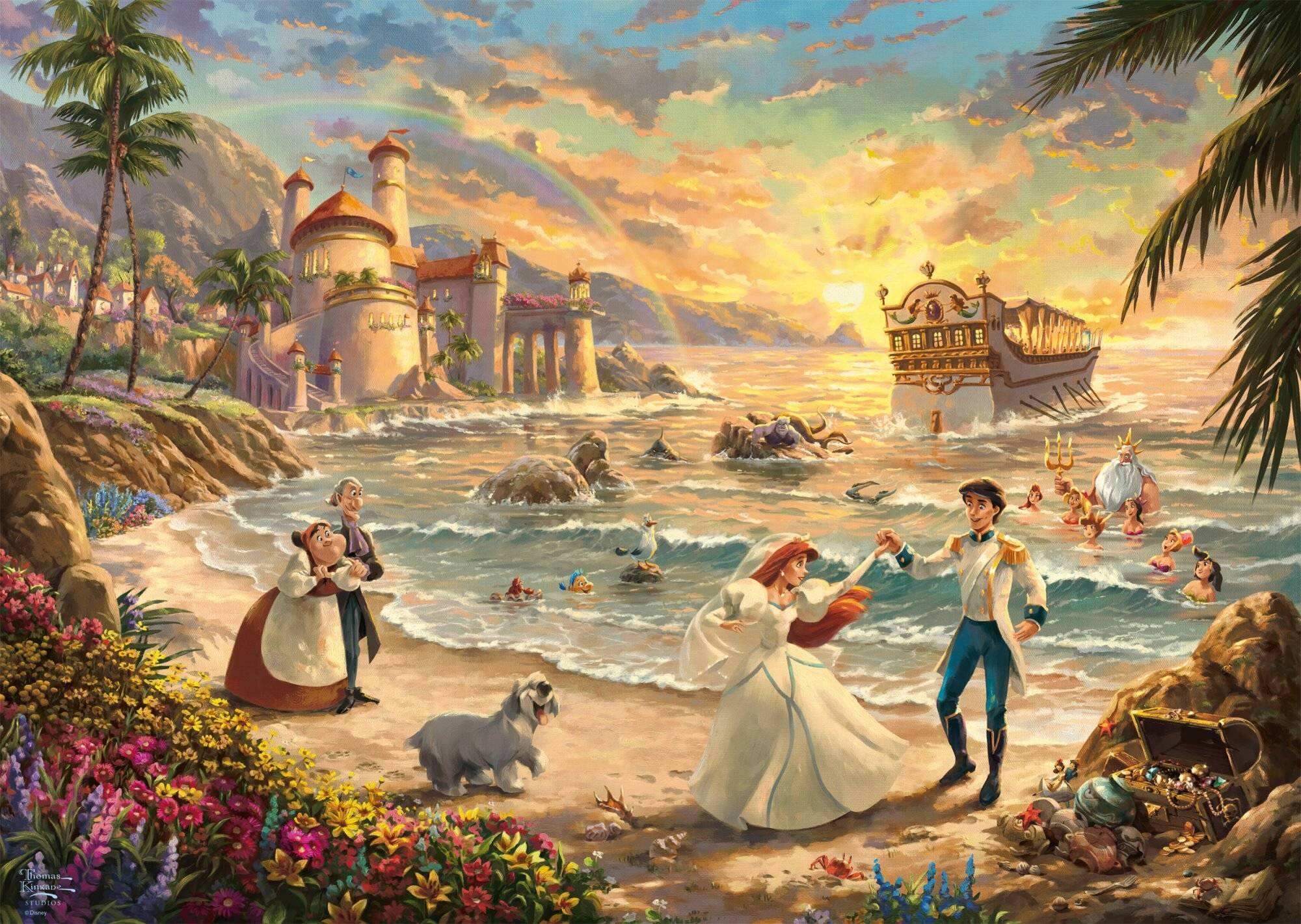 Schmidt - Thomas Kinkade: Disney Die kleine Meerjungfrau - Fest der Liebe ( 1000 pi