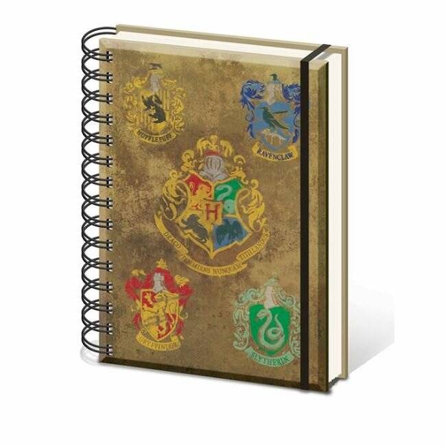 Spirale Notizbuch A5 Harry Potter Schilde Hä user und Hogwarts