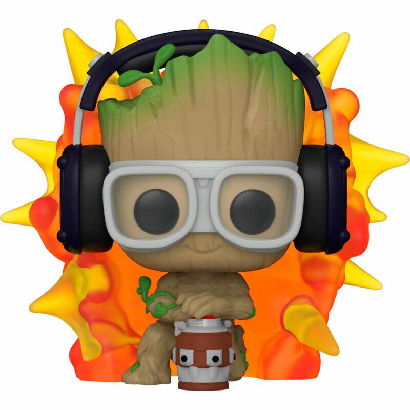 Ich bin Groot POP! Vinyl Figur Groot w/ detonator 9 cm