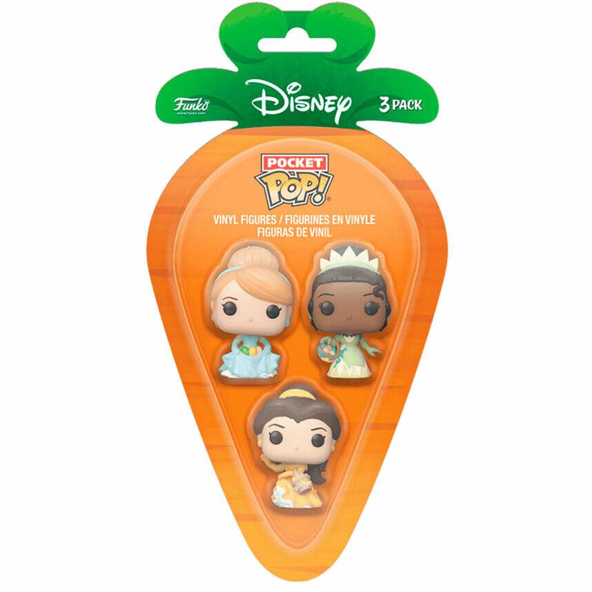 Disney Pocket POP! Vinyl Figuren 3er-Pack Disney Princess C/B/T 4 cm