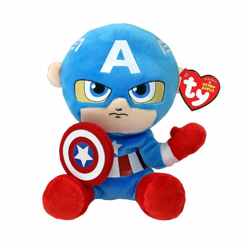 Ty 44002 - Marvel Captain America - Plüschfigur Soft - 15 cm