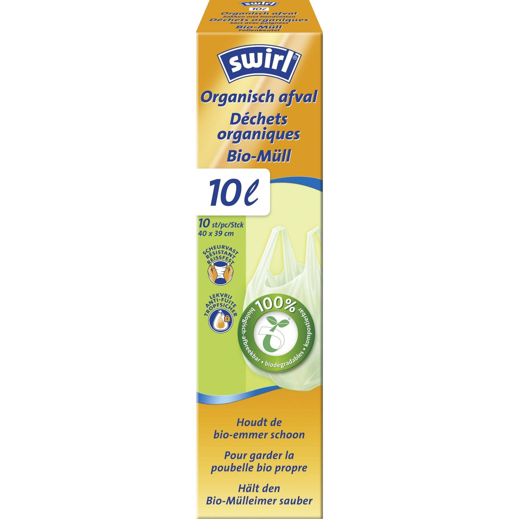 swirl® Biomüllbeutel 2093954006 10,0 l grün, 10 St.