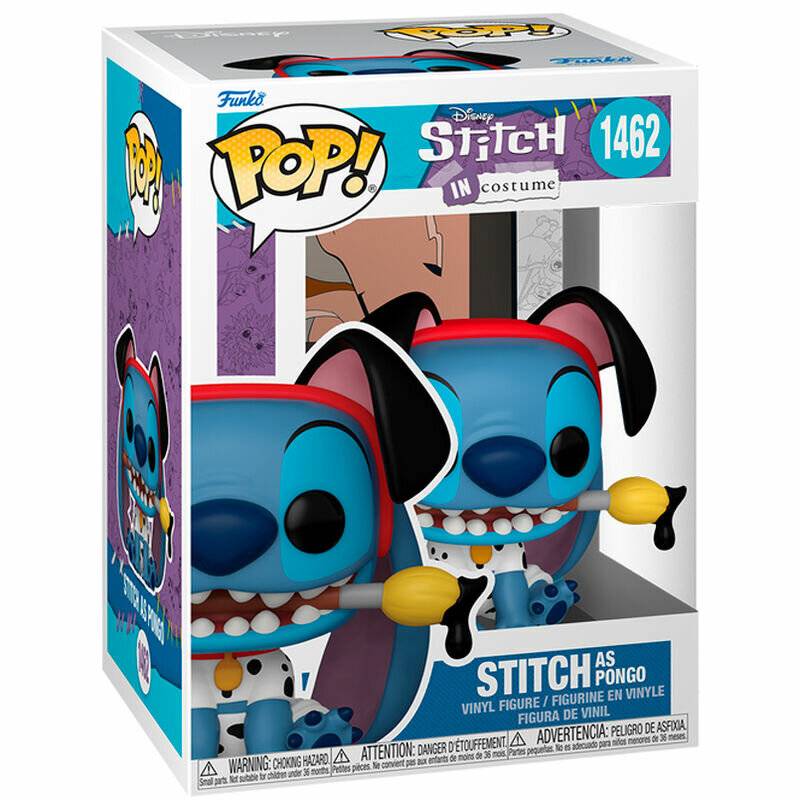 Lilo & Stitch POP! Disney Vinyl Figur Stitch Costume- 101 Dalmatians Pongo 9 cm
