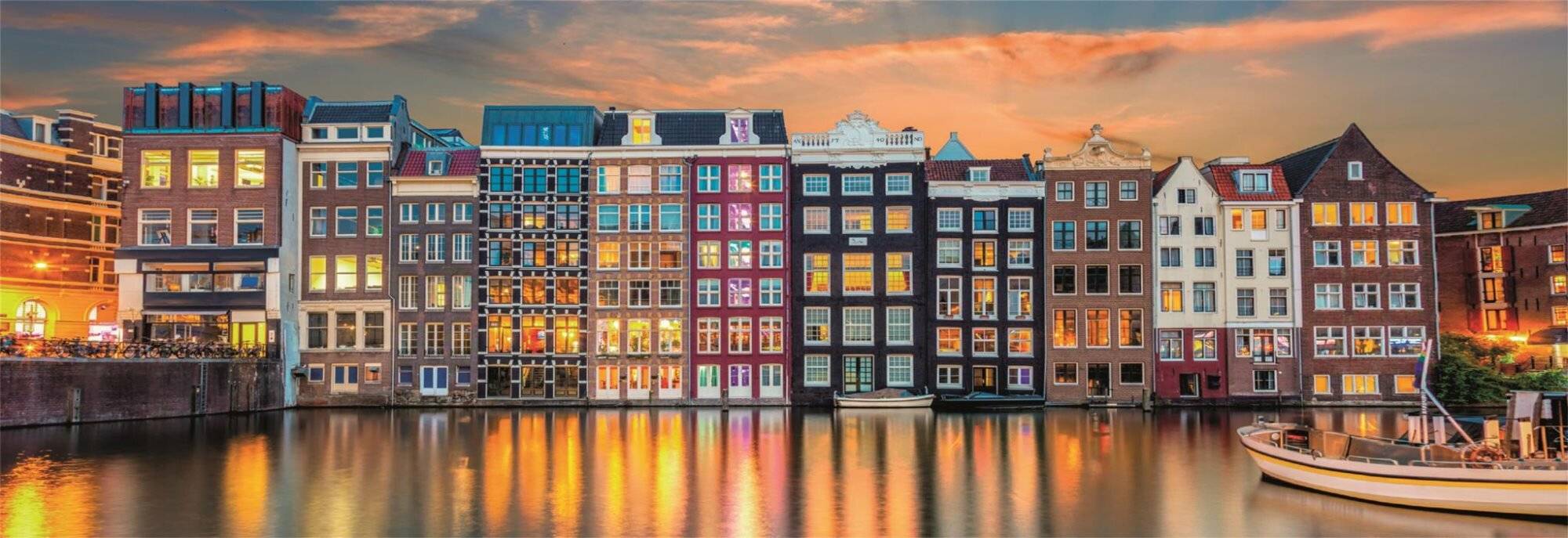 1000 Teile Panorama-Puzzle - Helles Amsterdam