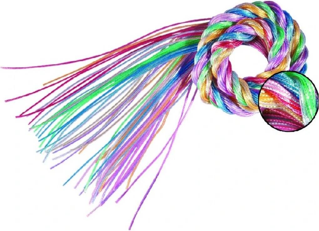 folia Bastelset Flechtschnüre Metallic Mix mehrfarbig 50 St.