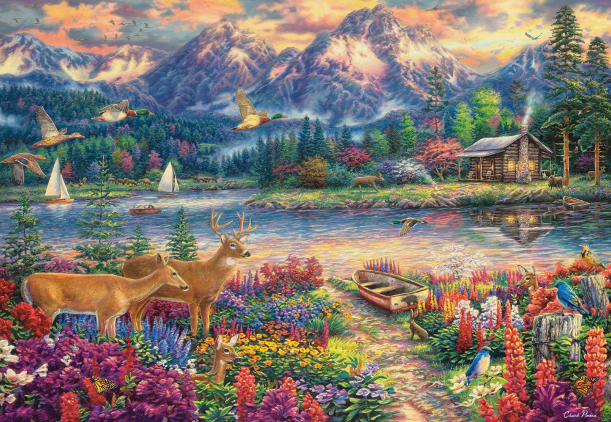 1500 Teile Puzzle - Spring Mountain Majesty
