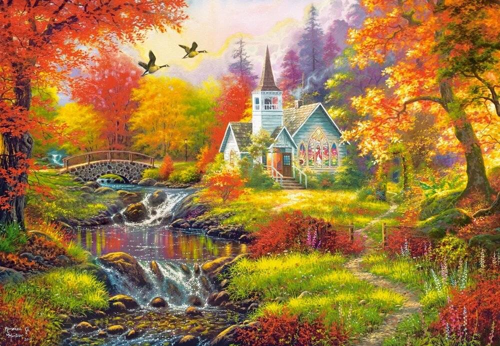 CASTORLAND Puzzle Herbststimmung 1000 Teile