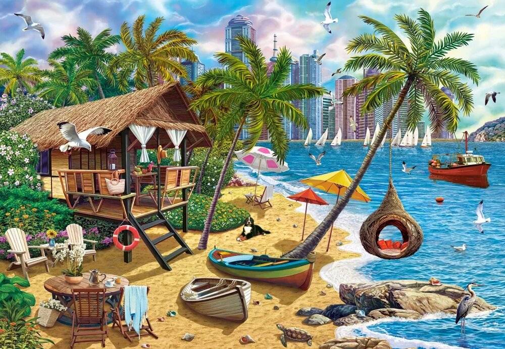 CASTORLAND Puzzle Sommer in der Stadt 1000 Teile