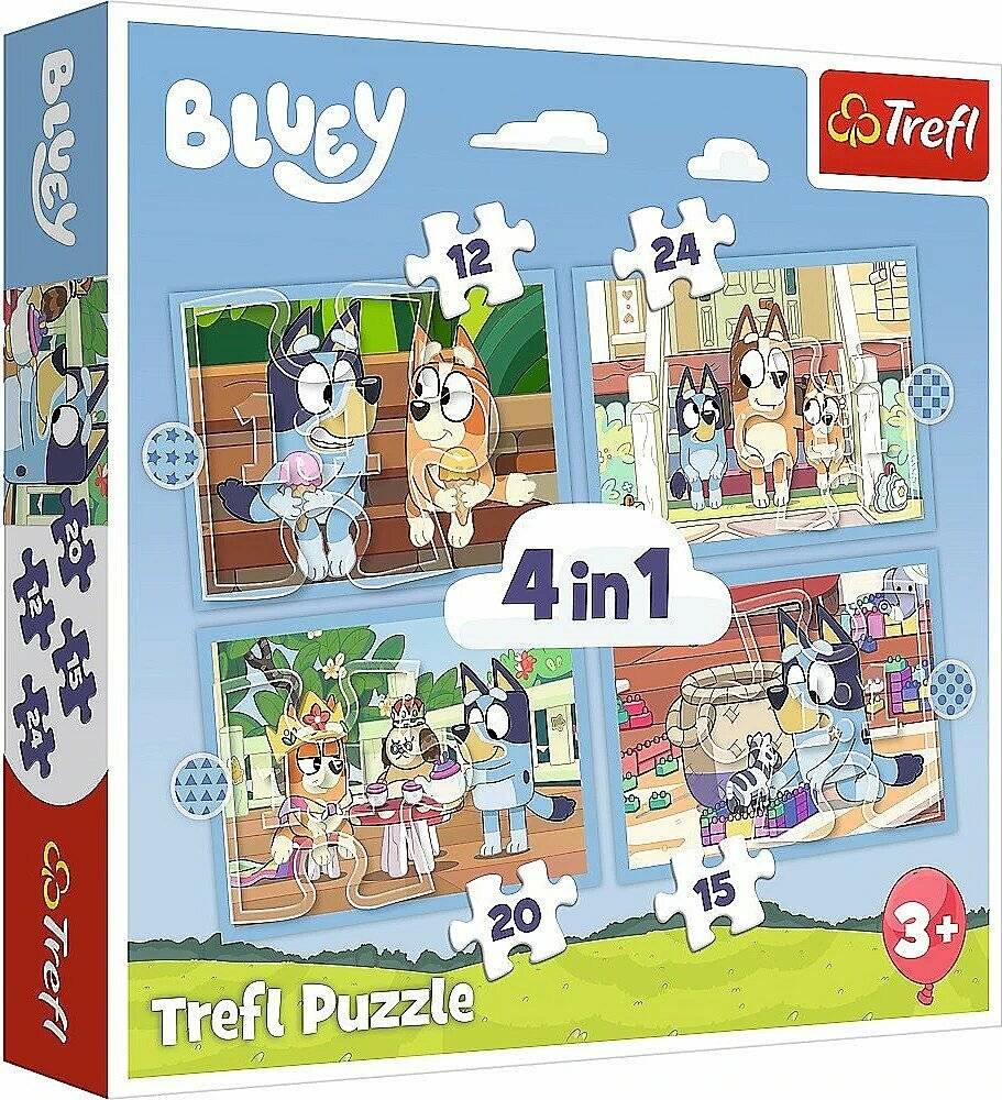 Bluey 4in1 Puzzle 12/15/20/24 Teile