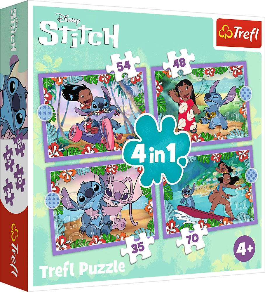 TREFL TREFL|Lilo & Stitch Lilo & Stitch 4in1 Puzzle 35/48/54/7 Teile