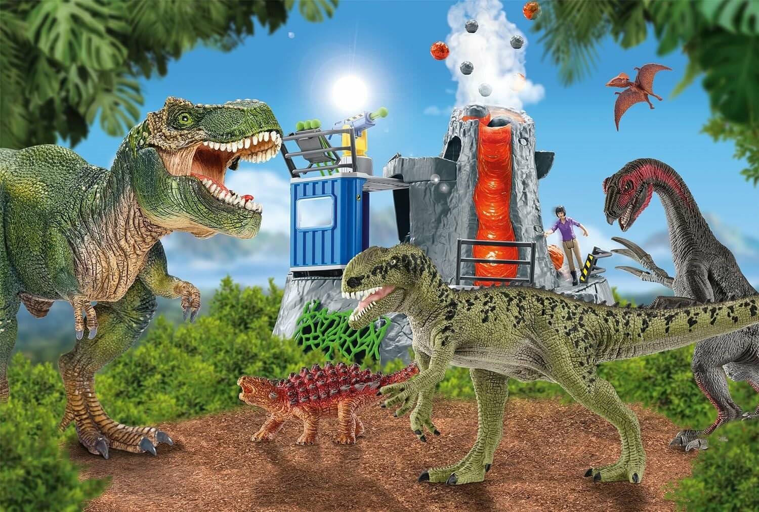 SCHMIDT Puzzle Schleich Dinosaurier von rechts 100 Teile + Schleich-Figur