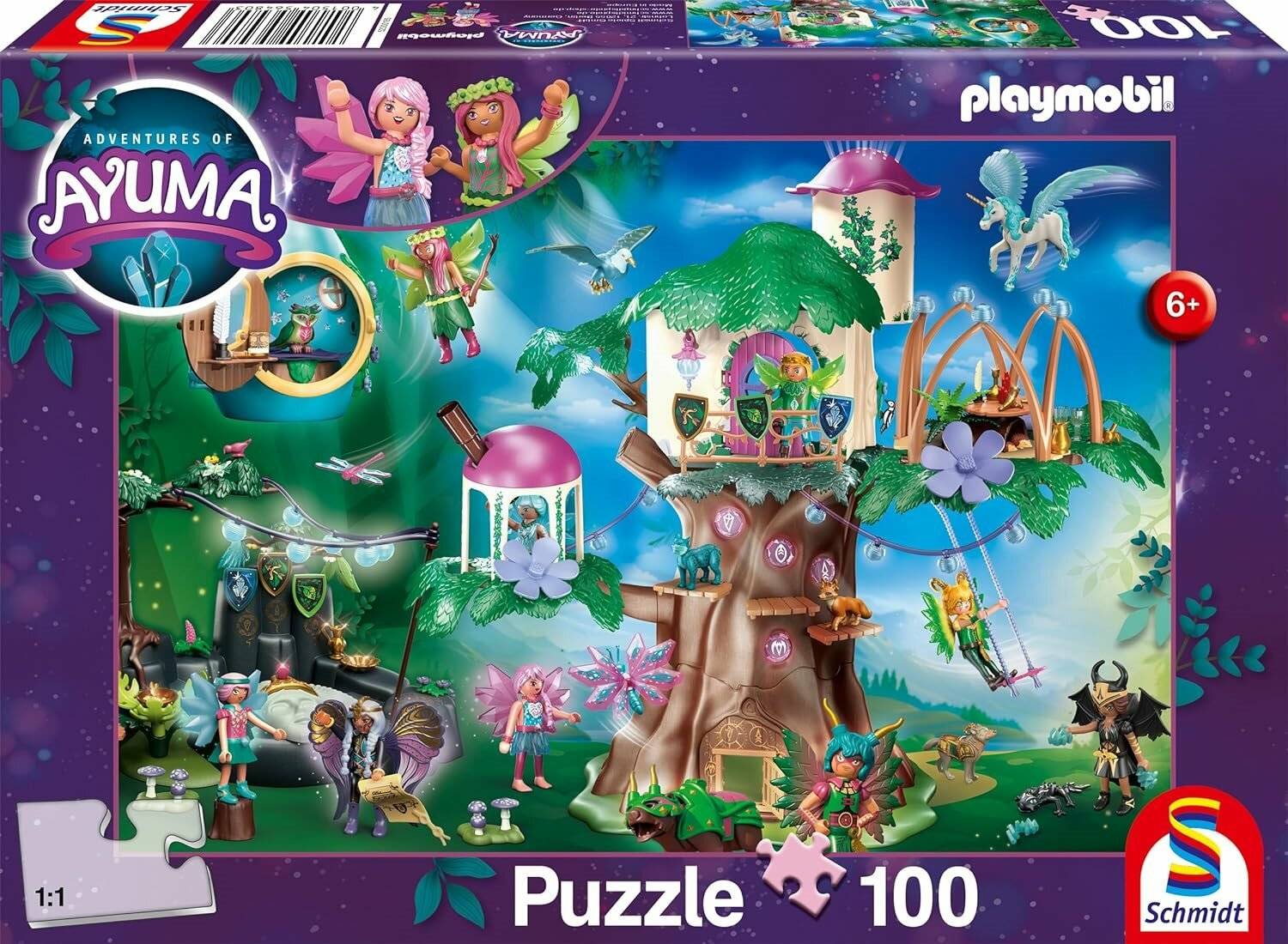 SCHMIDT Puzzle Playmobil Ayuma: Verwunschener Wald der Feen 100 Teile