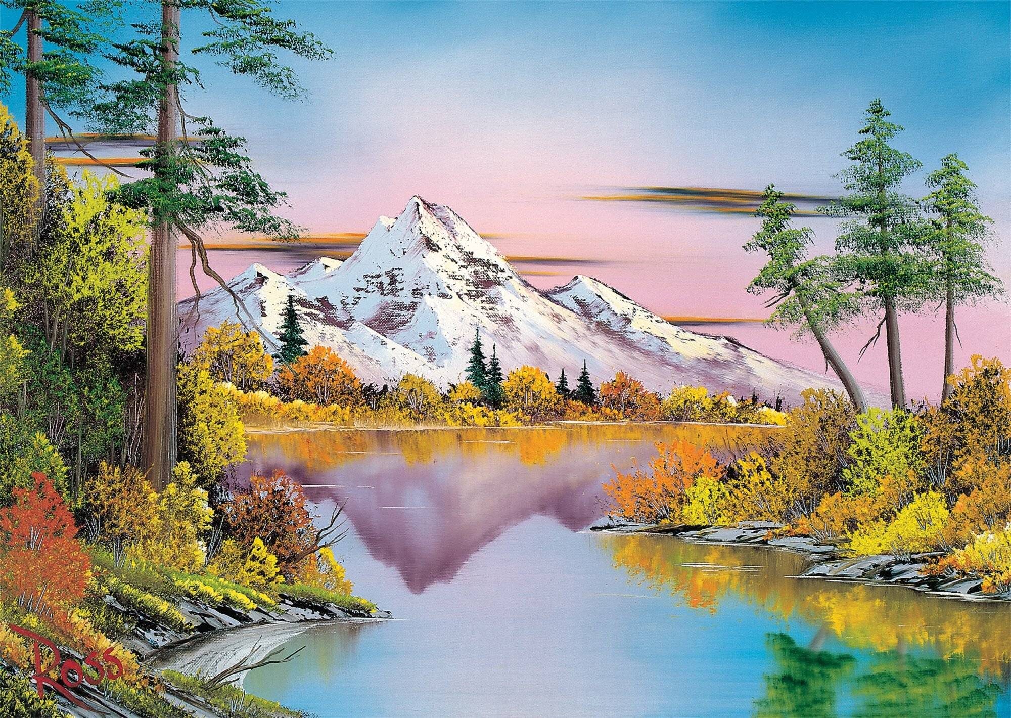 Schmidt Spiele Puzzle 1000 Teile BOB ROSS Spiegelungen