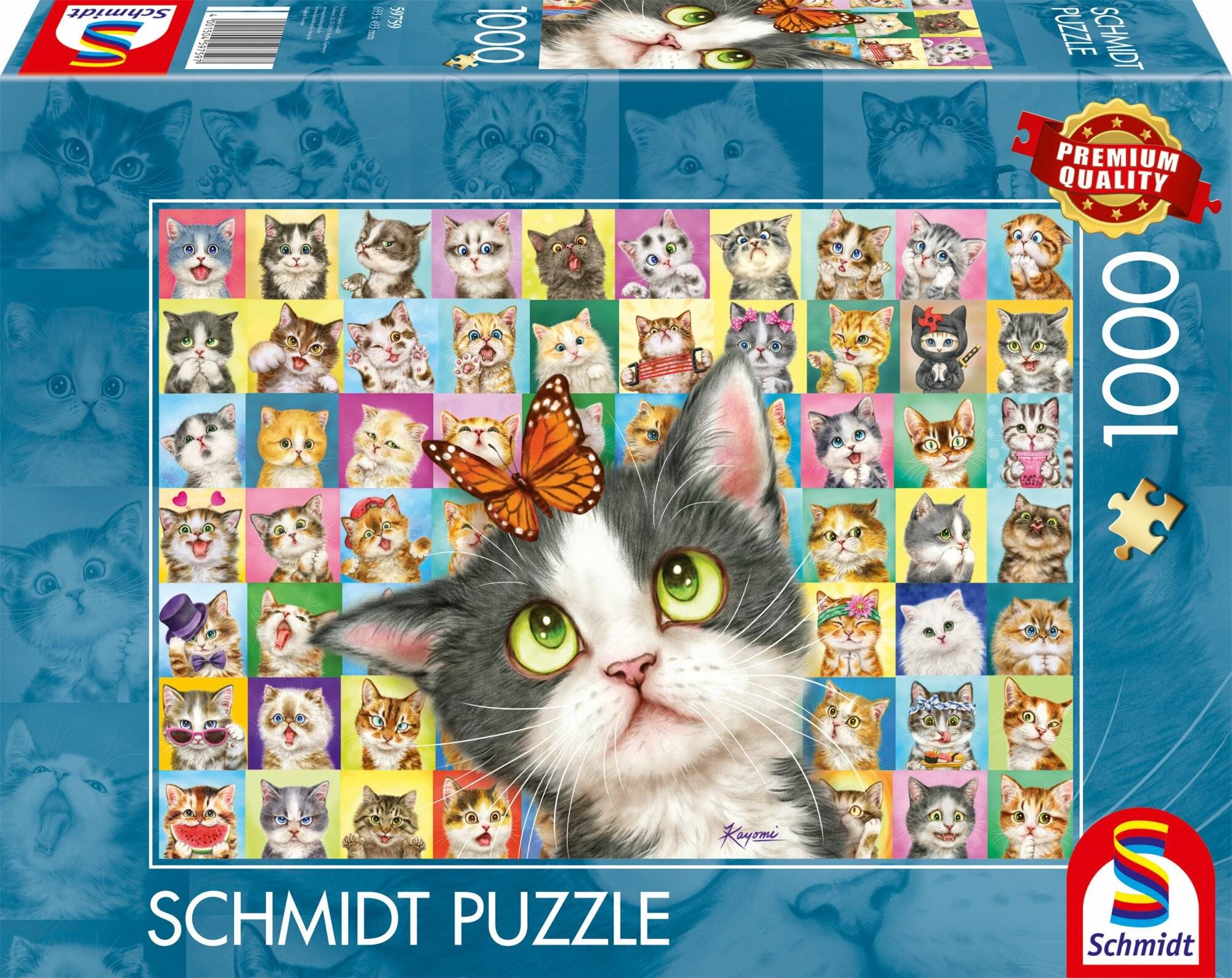 SCHMIDT Puzzle Katzenausdrü cke 1000 Teile