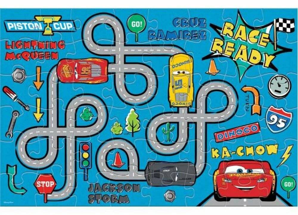 LUNA Doppelseitiges Puzzle Cars: The Wonder 48 Teile