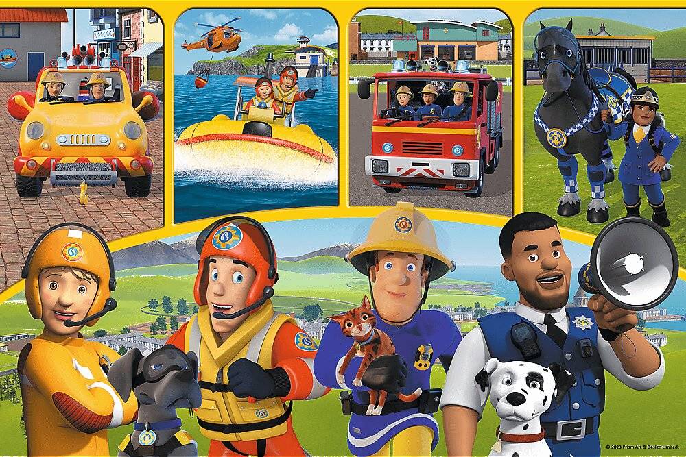 TREFL Puzzle Feuerwehrmann Sam: Sam und Freunde MAXI 24 Teile