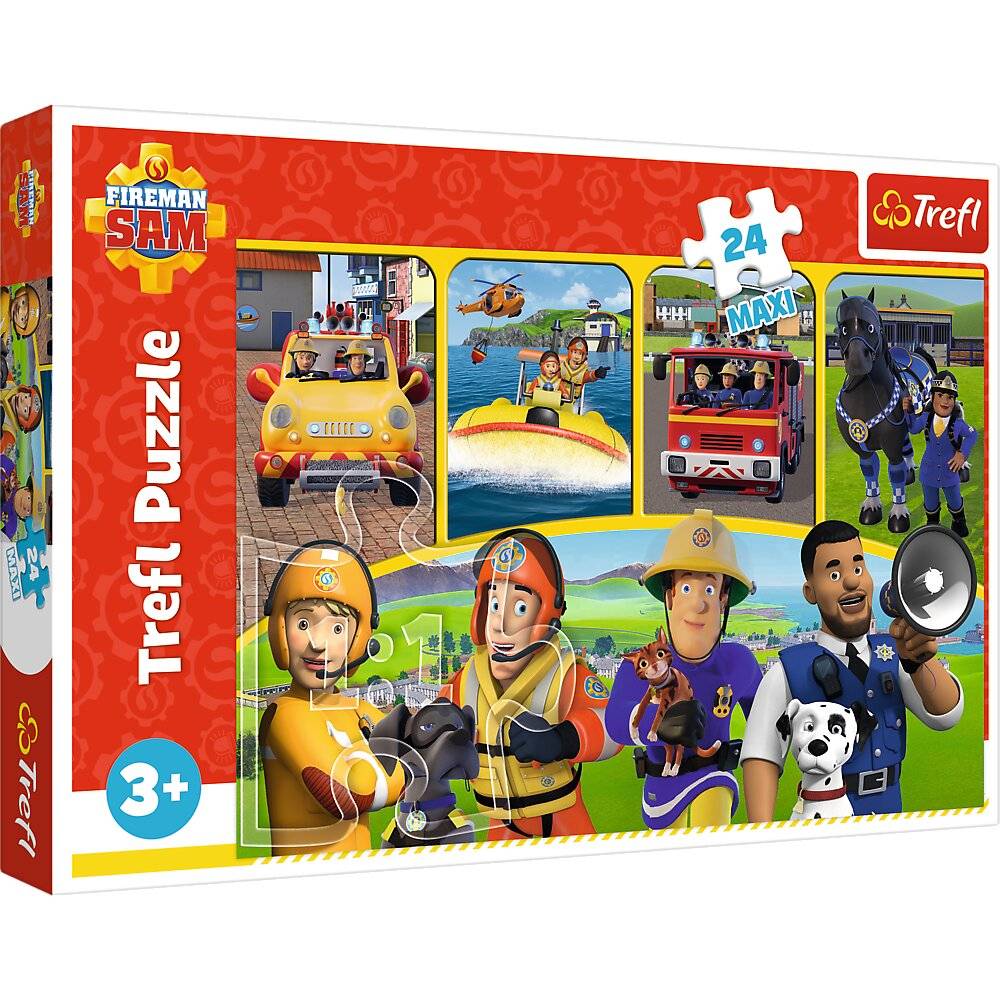 TREFL Puzzle Feuerwehrmann Sam: Sam und Freunde MAXI 24 Teile
