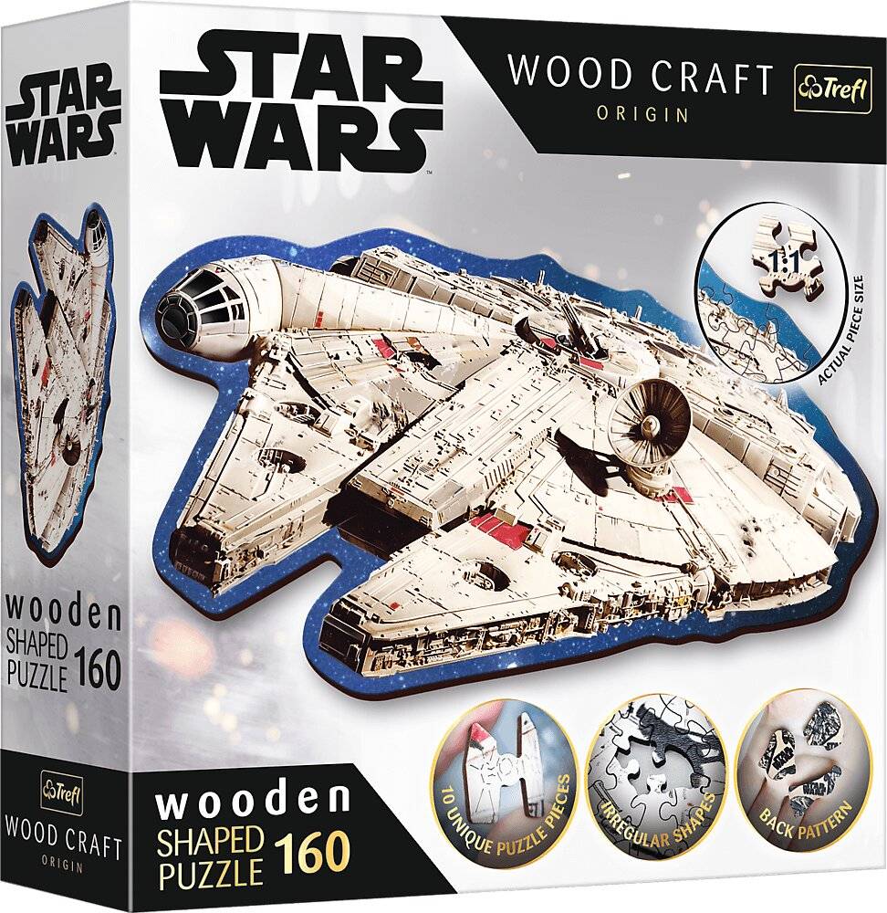TREFL Wood Craft Origin Puzzle Star Wars: Millennium Falcon 160 Teile