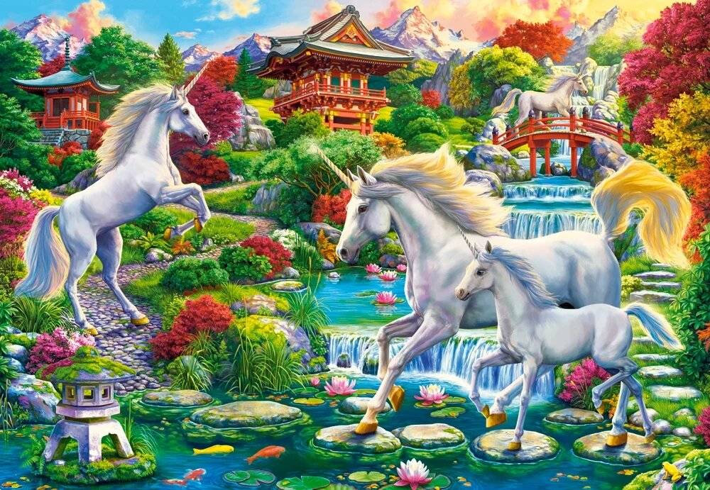 CASTORLAND Puzzle Garten der Einhö rner 1500 Teile