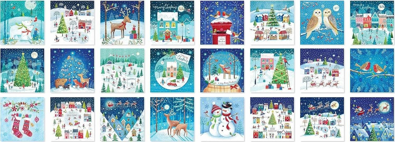 EUROGRAPHICS Puzzle Adventskalender: weihnachtliche Stadt 24x50 Teile